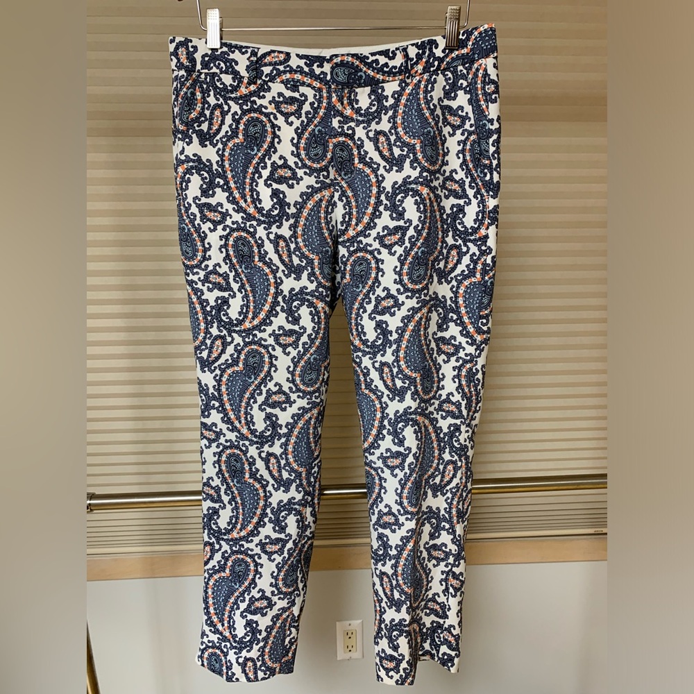 Banana Republic Avery Size 6 Women’s Paisley Print Ankle Pants Like New